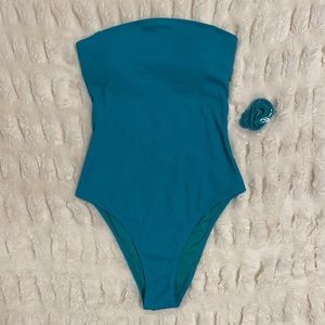 High Cut Teal One Piece